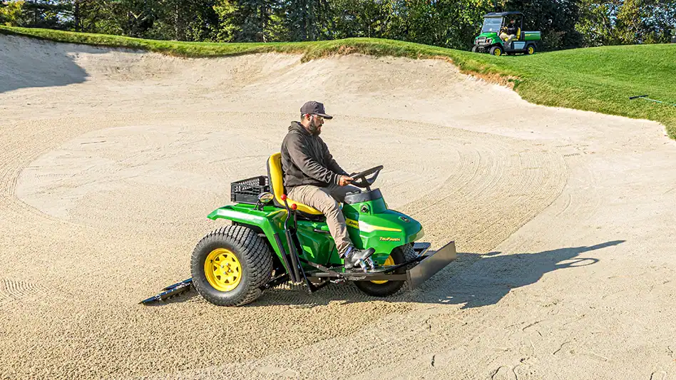 John Deere electric utility rake