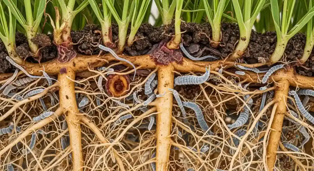 eating root nematodes