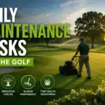 daily maintenance on the golf course