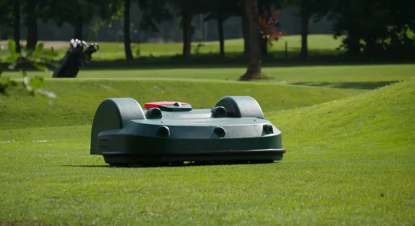 Belrobotics robotic mowers Bigmow robot at  Essex Cranham Golf