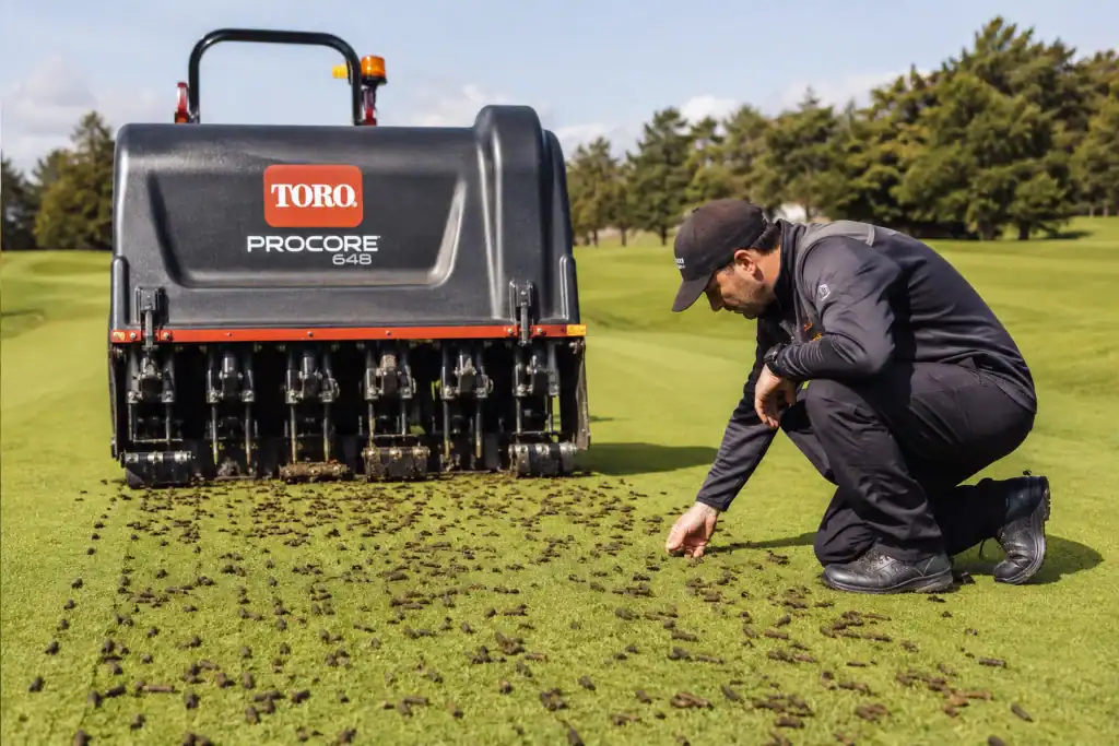 Areation in profesional turf management