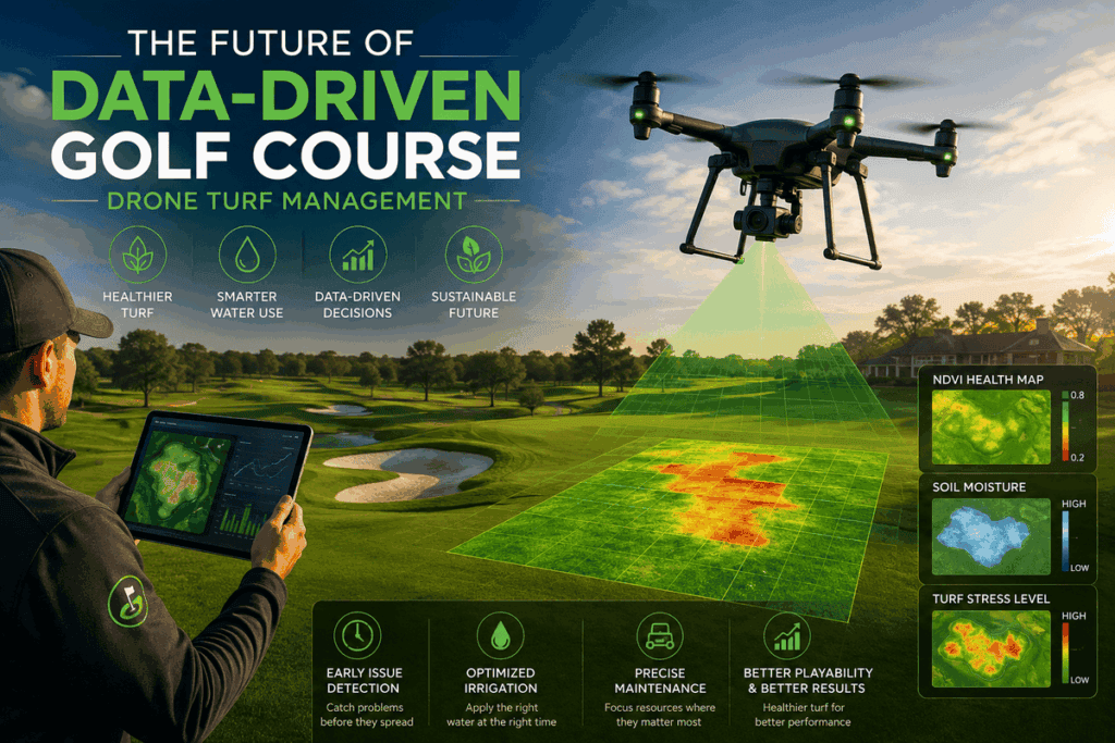 golf course drone turf management