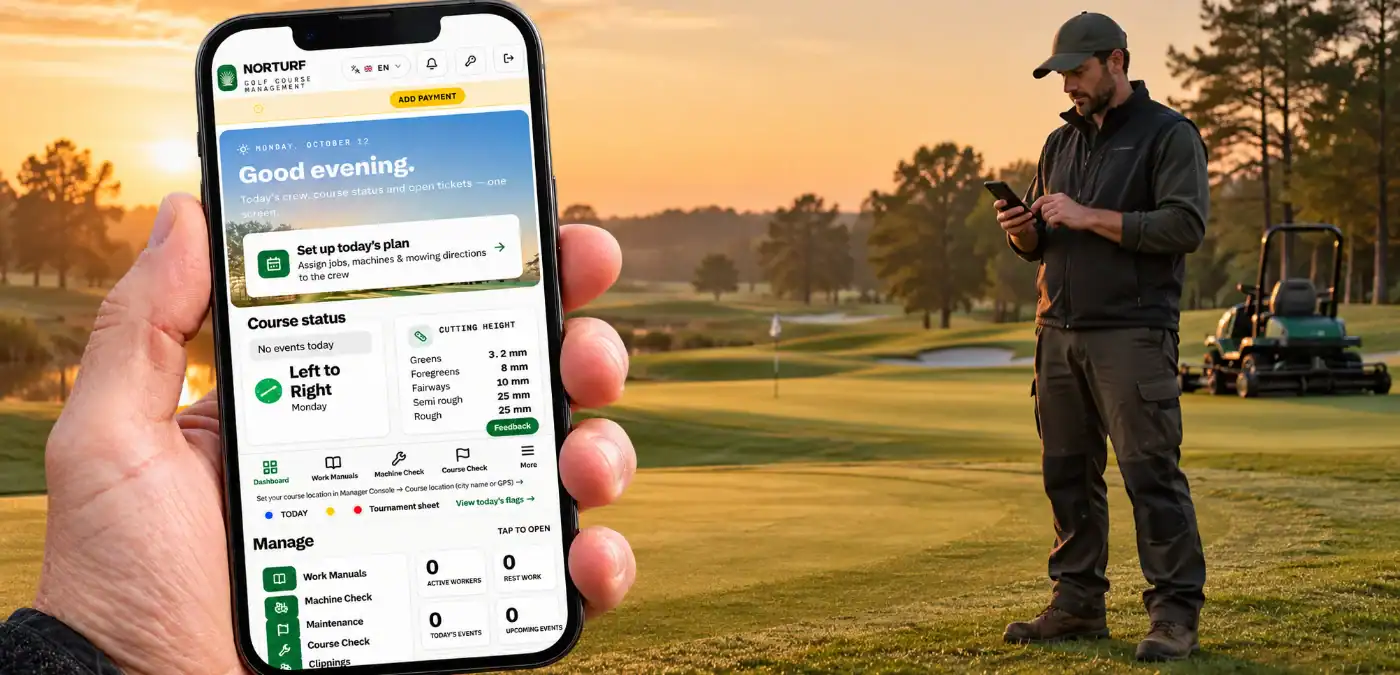 NORTURF app = applications for greenkeepers
