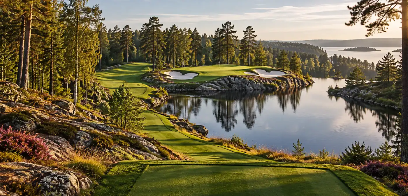 Penal Golf Course Design Image inspired iceland hole at Ulna Golf Course, Stockholm, Sweden